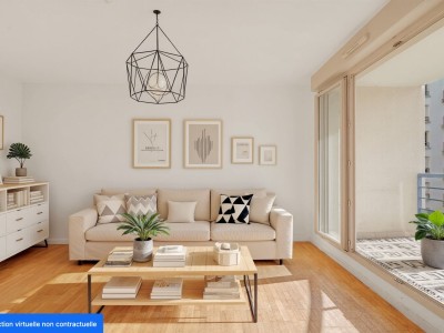 Appartement 3 pices avec balcons - 2 chambres A VENDRE - LYON 3EME ARRONDISSEMENT - 80 m2 - 375000€