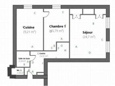 APPARTEMENT T2 A VENDRE - LYON 7EME ARRONDISSEMENT - 66 m2 - 295 000 €