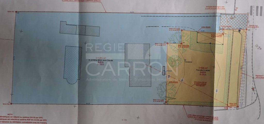 TERRAIN A VENDRE - GREZIEU LA VARENNE - 505 m2 - 210 000 &euro;