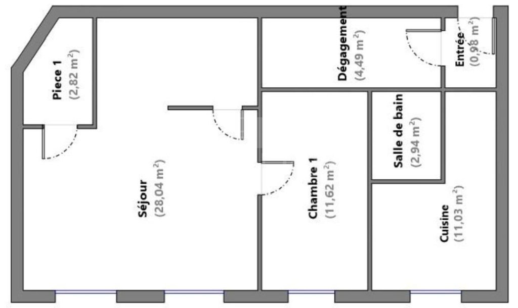 APPARTEMENT T3 A VENDRE - LYON 1ER ARRONDISSEMENT - 62 m2 - 260�000�&euro;